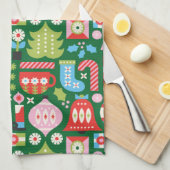 Mooie Kerstcadeau Keukenhanddoeken (Quarter Fold)