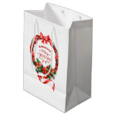 Mooie kerstcadeau met elegante kerstcadeau medium cadeauzakje (Achterkant Gekanteld)