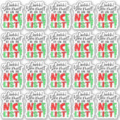 Mooie kerstcadeaulijst voor de kerstman sticker (Voorkant)
