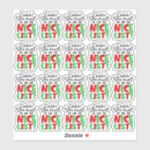 Mooie kerstcadeaulijst voor de kerstman sticker (Vel)