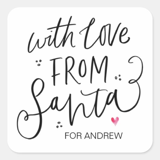 Mooie Kerstcadeautags Van Kerstman Stickers (Voorkant)
