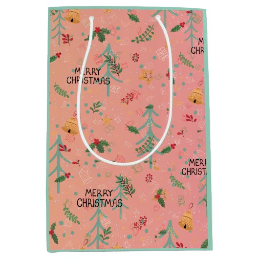 Mooie Kerstcadeautas Medium Cadeauzakje (Voorkant)