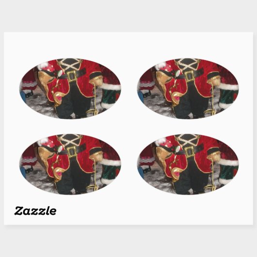 Mooie kerstcadeautjes afbeelding.JPG Ovale Sticker (Vel)