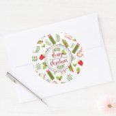 Mooie kerstcadeautjes ronde sticker (Envelop)