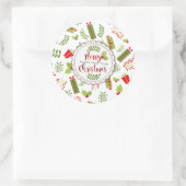 Mooie kerstcadeautjes ronde sticker (Tas)