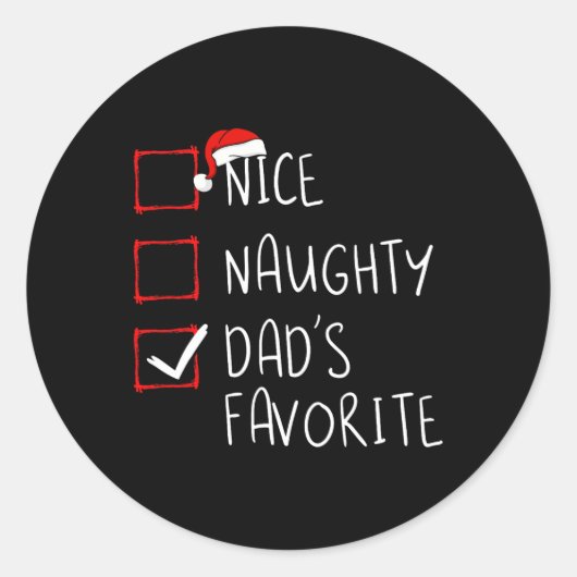 Mooie kerstcadeautjes voor favoriete kerstcadeautj ronde sticker (Voorkant)