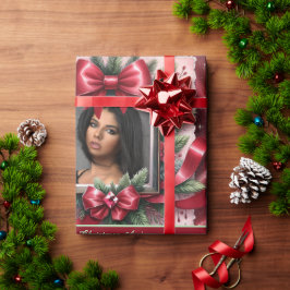 Mooie kerstcadeauverpakking met foto cadeaupapier