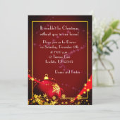 Mooie kerstdiner uitnodiging (Staand voorkant)