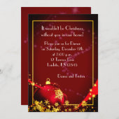 Mooie kerstdiner uitnodiging (Voorkant / Achterkant)