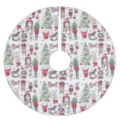 Mooie kerstelementen Rode Waterverf Kerstboom Rok (Voorkant)