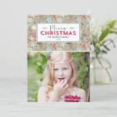 Mooie kerstfeestdag fotokaarten feestdagenkaart (Staand voorkant)