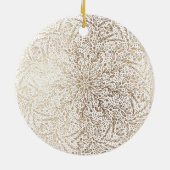 Mooie kerstfeestdag met Gold Star Keramisch Ornament (Achterkant)