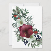 Mooie kerstfeestelijke bruiloft kaart (Achterkant)