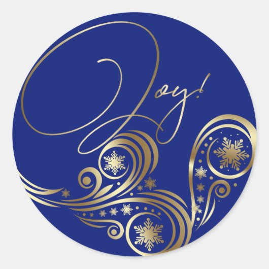 Mooie kerstfeestelijke kerst ronde sticker (Voorkant)