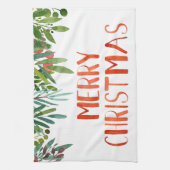 Mooie kerstfeestjes en bijkantoren  theedoek (Verticaal)