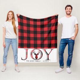 Mooie kerstfeestvreugde op persoonlijke titel fleece deken