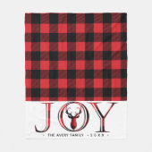 Mooie kerstfeestvreugde op persoonlijke titel fleece deken (Voorkant)