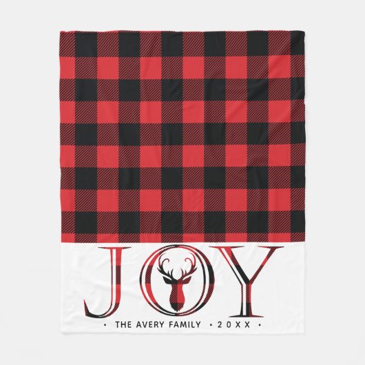 Mooie kerstfeestvreugde op persoonlijke titel fleece deken (Voorkant)