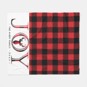 Mooie kerstfeestvreugde op persoonlijke titel fleece deken (Voorkant (Horizontaal))