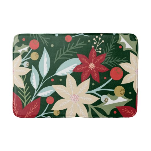 Mooie kerstFloral Badmat (Voorkant)