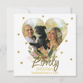 Mooie kerstfoto Harar Gold Glitter Stars Feestdagenkaart (Voorkant)