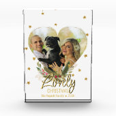 Mooie kerstfoto Harar Gold Glitter Stars Fotoblokken (Voorkant)