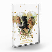 Mooie kerstfoto Harar Gold Glitter Stars Fotoblokken (Links)