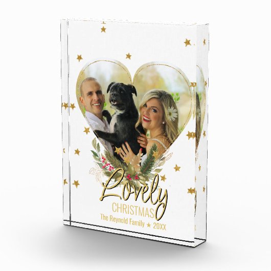 Mooie kerstfoto Harar Gold Glitter Stars Fotoblokken (Rechts)