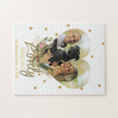 Mooie kerstfoto Harar Gold Glitter Stars Legpuzzel (Horizontaal)