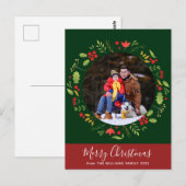 Mooie kerstfoto met kerst in gebergte briefkaart (Voorkant / Achterkant)