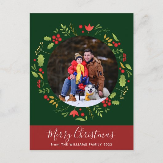 Mooie kerstfoto met kerst in gebergte briefkaart (Voorkant)