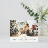 Mooie kerstfoto op maat van Lijst Feestdagenkaart (Staand voorkant)