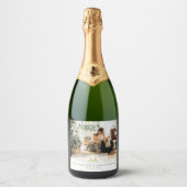 Mooie kerstfoto op maat van Lijst Sparkling Wijnetiket (Voorkant)
