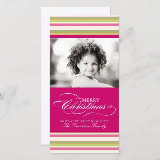 Mooie kerstfotokaart (4x8) feestdagenkaart (Voorkant / Achterkant)