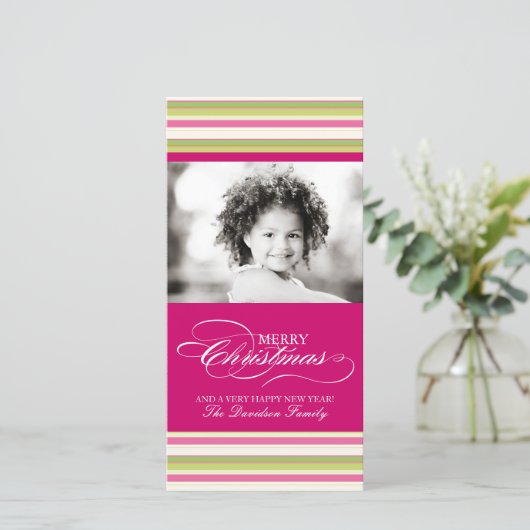 Mooie kerstfotokaart (4x8) feestdagenkaart (Staand voorkant)
