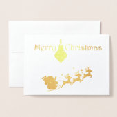 Mooie kerstfotokaart folie kaarten (Voorkant met envelop)