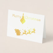 Mooie kerstfotokaart folie kaarten (Voorkant)