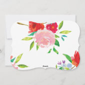 Mooie kerstfotokaart van Bright Floral Feestdagenkaart (Achterkant)