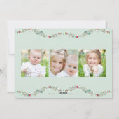 Mooie kerstfotokaart voor Garlands - lichtblauw Feestdagenkaart (Achterkant)