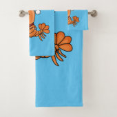 Mooie kerstgarnalen cartoon illustratie bad handdoek (Insitu)