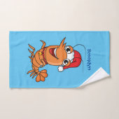 Mooie kerstgarnalen cartoon illustratie bad handdoek (Handdoek)