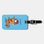 Mooie kerstgarnalen cartoon illustratie bagagelabel (Voorkant horizontaal)