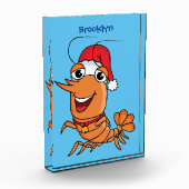 Mooie kerstgarnalen cartoon illustratie fotoblokken (Links)