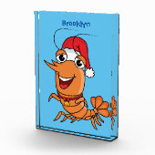 Mooie kerstgarnalen cartoon illustratie fotoblokken (Rechts)