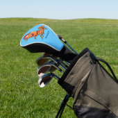 Mooie kerstgarnalen cartoon illustratie golfheadcover (Insitu)