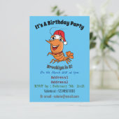 Mooie kerstgarnalen cartoon illustratie kaart (Staand voorkant)