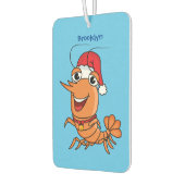 Mooie kerstgarnalen cartoon illustratie luchtverfrisser (Links)