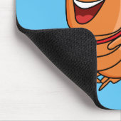 Mooie kerstgarnalen cartoon illustratie muismat (Hoek)