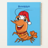 Mooie kerstgarnalen cartoon illustratie planner (Achterkant)