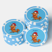 Mooie kerstgarnalen cartoon illustratie poker chips (Opstapeling)